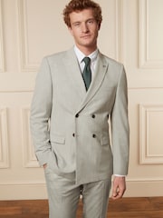 Light Grey Slim Fit Motion Flex Stretch Suit Jacket - Image 1 of 13