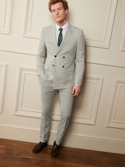 Light Grey Slim Fit Motion Flex Stretch Suit Jacket - Image 2 of 13