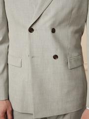 Light Grey Slim Fit Motion Flex Stretch Suit Jacket - Image 4 of 13