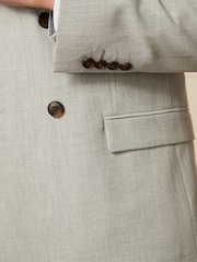 Light Grey Slim Fit Motion Flex Stretch Suit Jacket - Image 5 of 13
