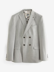Light Grey Slim Fit Motion Flex Stretch Suit Jacket - Image 7 of 13