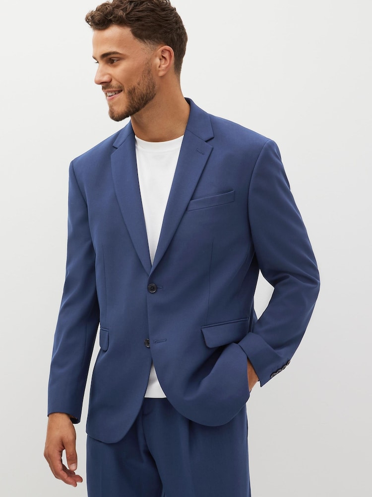 Bright Blue Relaxed Motion Flex Stretch Suit Jacket - Image 1 of 11