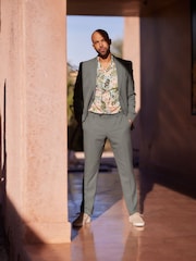 Mid Green Slim Motion Flex Stretch Suit Jacket - Image 1 of 6