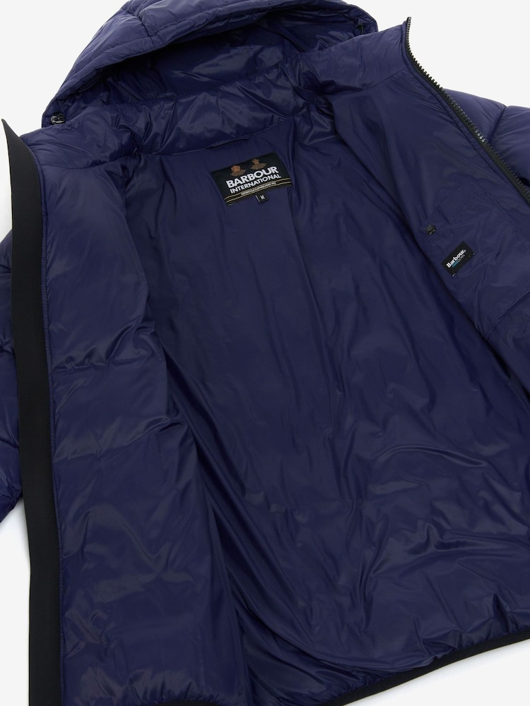 Barbour® International Blue Legacy Bobber Puffer Quilted Jacket - Image 8 of 8