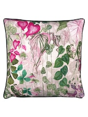 Riva Paoletti Blush Pink Veaderios Botanical Printed Cushion - Image 1 of 4