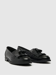 Schuh Wide Fit Compass Tassel Black Loafers - Image 2 of 4