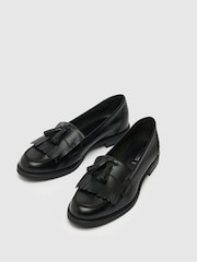 Schuh Wide Fit Compass Tassel Black Loafers - Image 4 of 4