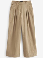 Camel Cotton Wide Leg Trouser - Image 5 of 5