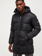 Alessandro Zavetti Torno Longline Puffer Black Jacket - Image 1 of 7