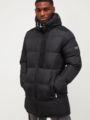 Alessandro Zavetti Torno Longline Puffer Black Jacket - Image 2 of 7