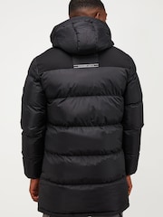 Alessandro Zavetti Torno Longline Puffer Black Jacket - Image 3 of 7