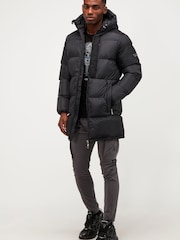 Alessandro Zavetti Torno Longline Puffer Black Jacket - Image 5 of 7