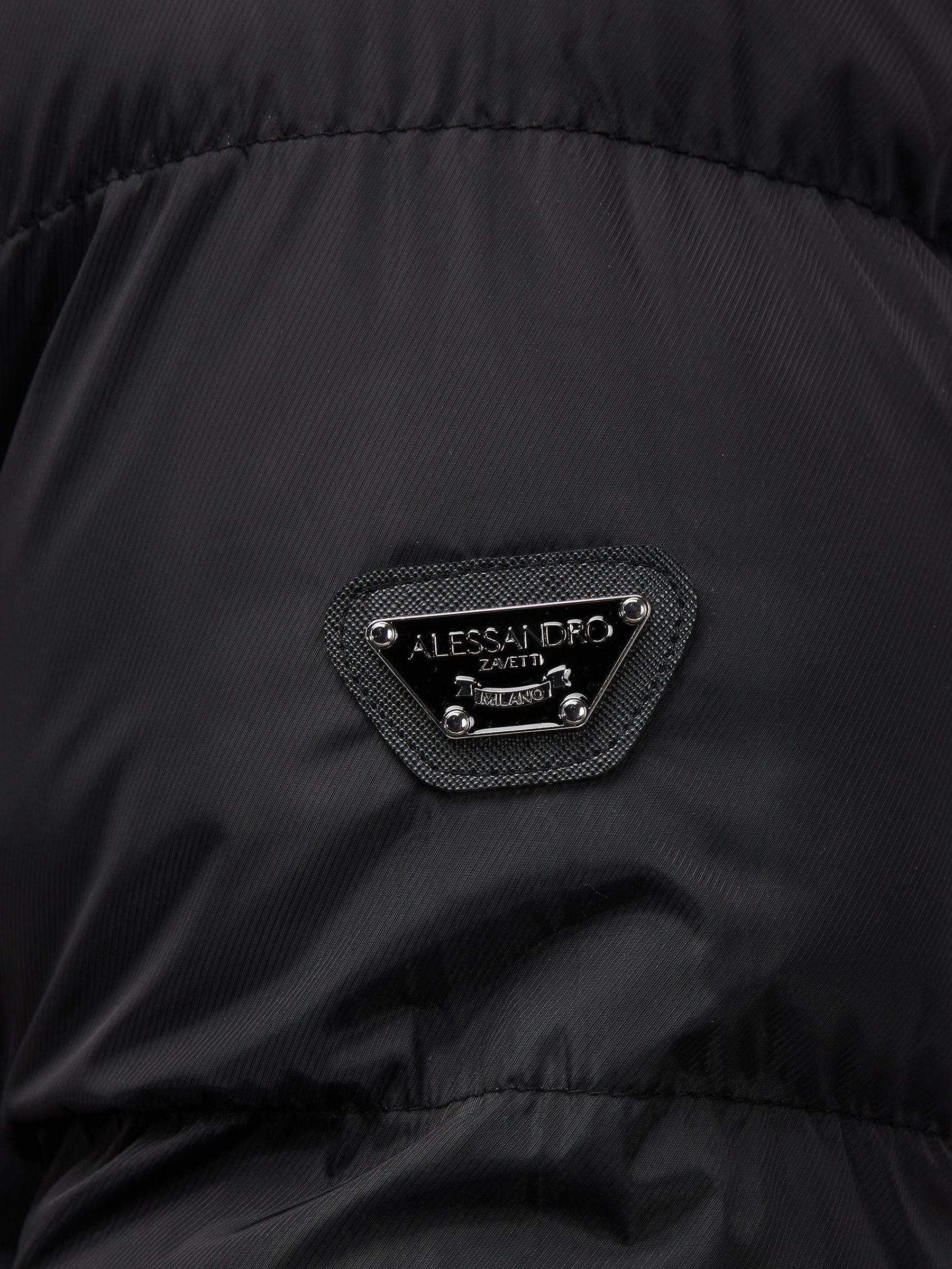 Alessandro Zavetti Torno Longline Puffer Black Jacket - Image 7 of 7