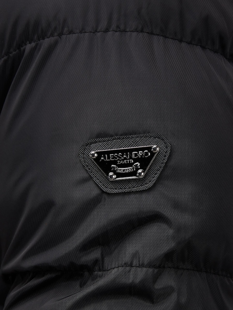 Alessandro Zavetti Torno Longline Puffer Black Jacket - Image 7 of 7