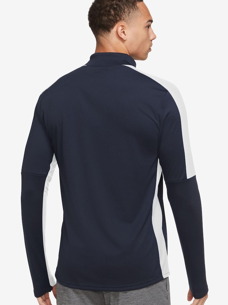 Nike Navy Dri-FIT Academy Half Zip Training Top - Image 2 of 3