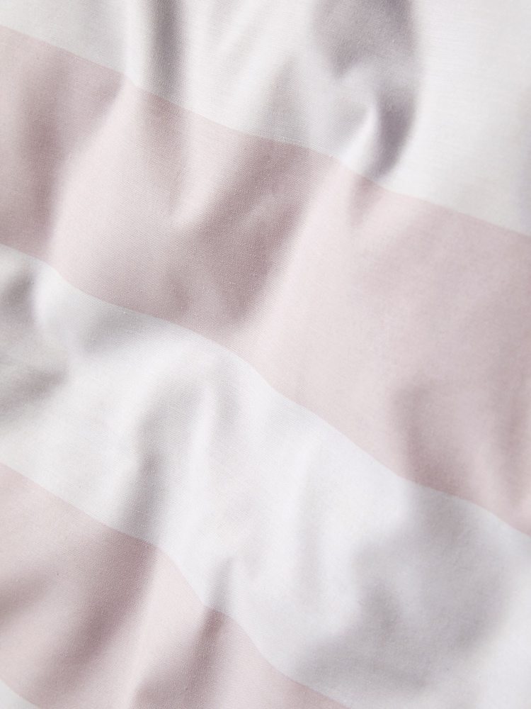 Pink/White Stripe Duvet Cover and Pillowcase Set - Image 4 of 5