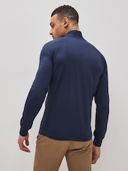 Lacoste Golf 1/4 Zip Sweatshirt with Inset Crew Neck - Image 2 of 7