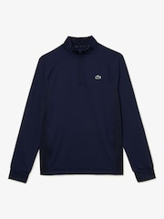 Lacoste Golf 1/4 Zip Sweatshirt with Inset Crew Neck - Image 4 of 7
