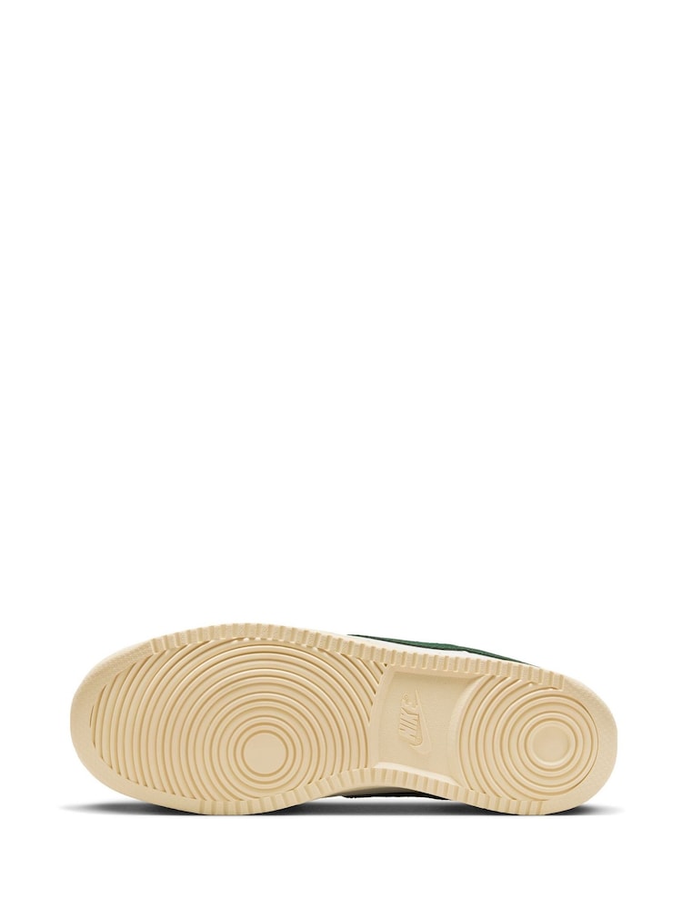 Nike White/Green Court Vision Low Trainers - Image 6 of 10