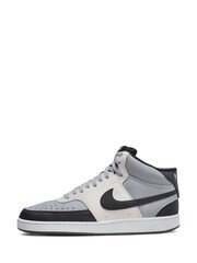 Nike Grey/Black Court Vision Mid Trainers - Image 2 of 10