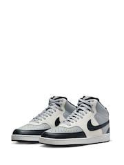 Nike Grey/Black Court Vision Mid Trainers - Image 5 of 10