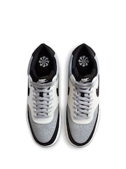 Nike Grey/Black Court Vision Mid Trainers - Image 7 of 10