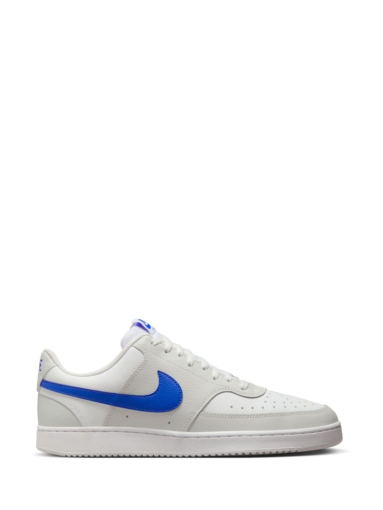Nike Grey/Blue Court Vision Low Trainers - Image 1 of 10