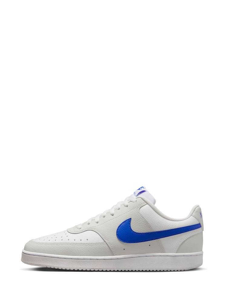 Nike Grey/Blue Court Vision Low Trainers - Image 2 of 10