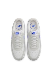 Nike Grey/Blue Court Vision Low Trainers - Image 7 of 10