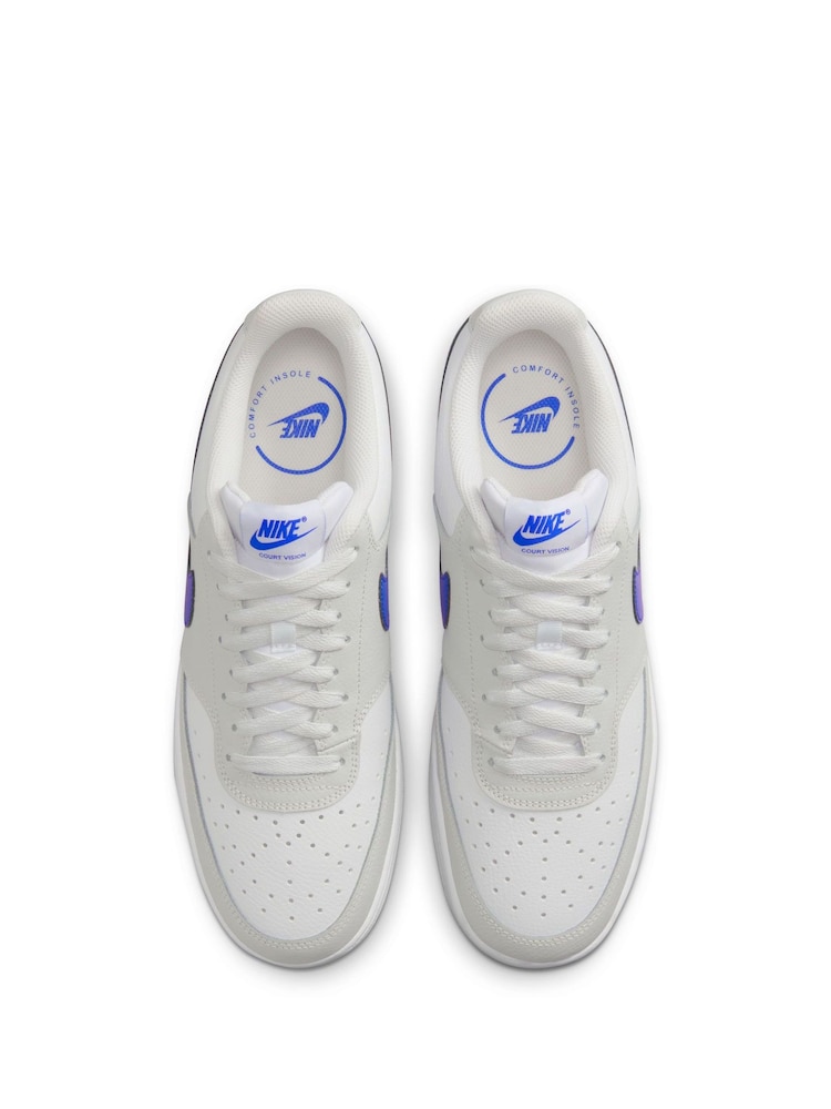 Grijs/blauw - Nike Court Vision lage sneakers - Image 7 of 10