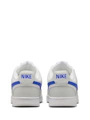 Nike Grey/Blue Court Vision Low Trainers - Image 8 of 10