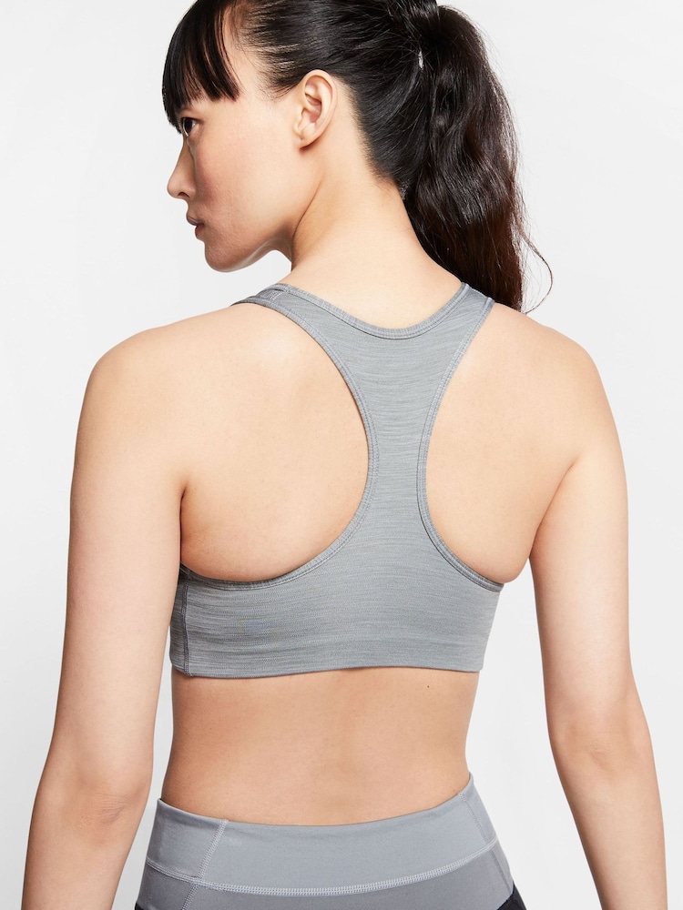 Nike Grey Medium Swoosh Support Sports Bra - Image 2 of 8