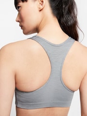 Nike Grey Medium Swoosh Support Sports Bra - Image 3 of 8