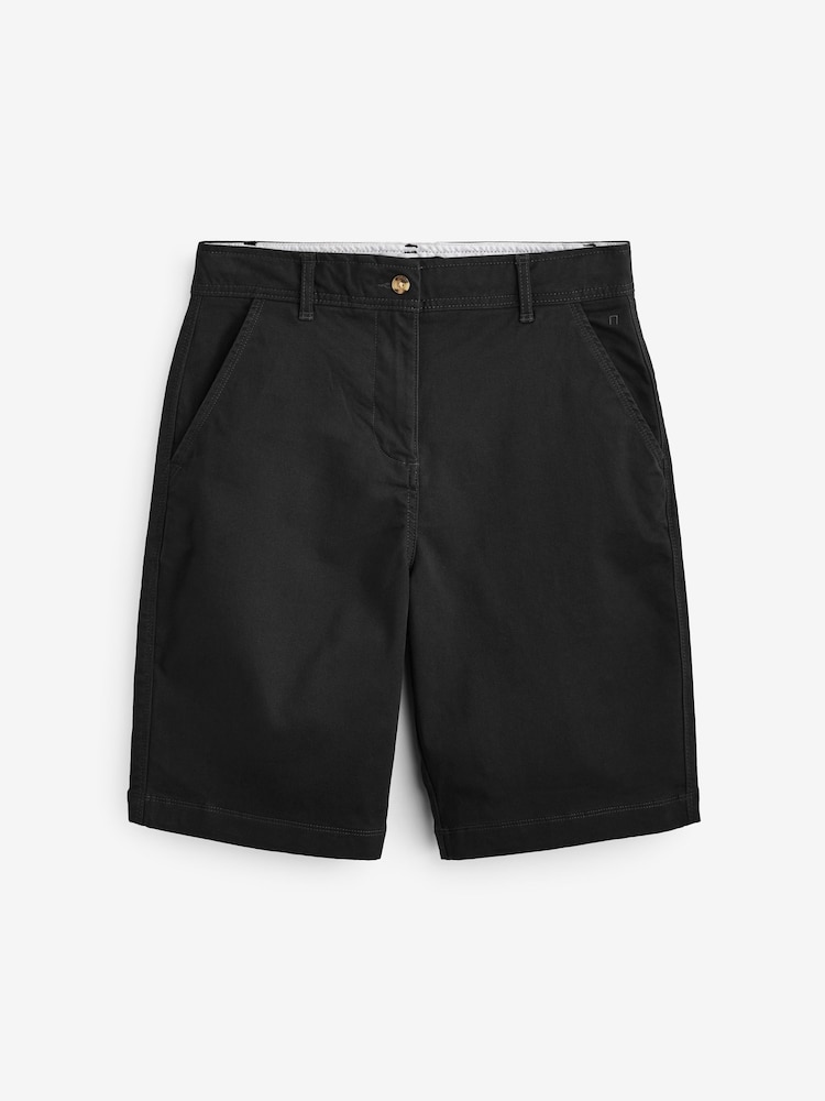 Black Chino Knee Shorts - Image 4 of 4 Black Chino Knee Shorts - Image 4 of 4
