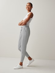 Black/White Geo Print Jersey Joggers - Image 2 of 4