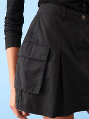 Black Utility Mini Cargo Skirt - Image 4 of 5