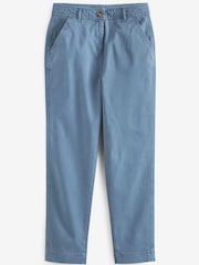 Blue Casual Chino Cotton Taper Trousers - Image 4 of 4