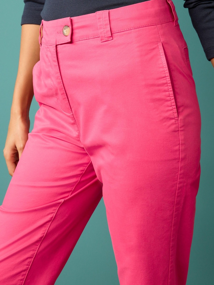Różowy - The Ultimate Cotton Rich Chino Trousers - Image 4 of 5