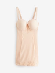 Pastel Rose Nude DD+ Firm Tummy Control Lightly Padded Lace Slip - Image 8 of 8