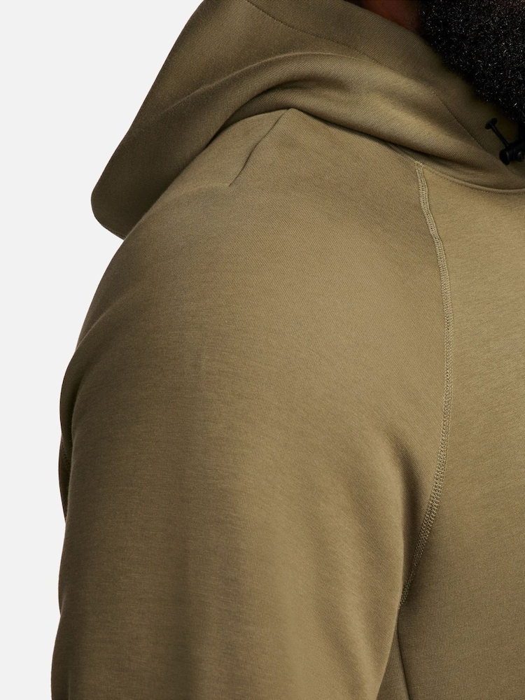 Nike Olive Green Tech Fleece Pullover Hoodie - Image 10 of 17