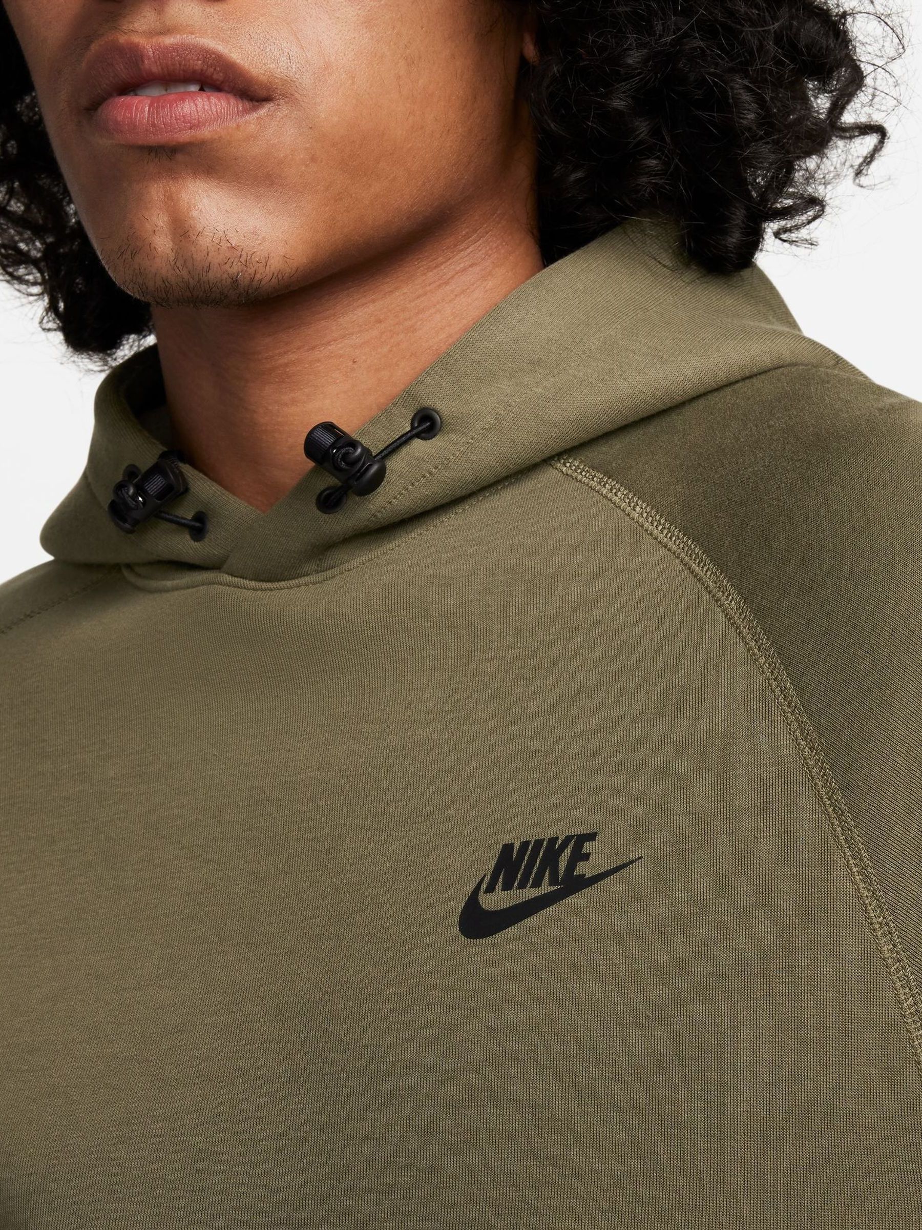 Buy Nike Olive Green Tech Fleece Pullover Hoodie from Next Luxembourg