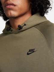 Nike Olive Green Tech Fleece Pullover Hoodie - Image 11 of 17
