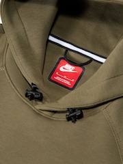 Nike Olive Green Tech Fleece Pullover Hoodie - Image 16 of 17