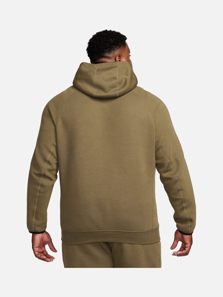 Nike Olive Green Tech Fleece Pullover Hoodie - Image 5 of 17