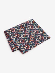 Blue Geometric Signature Made In Italy Texta Printed Pocket Square - Image 1 of 2