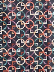 Blue Geometric Signature Made In Italy Texta Printed Pocket Square - Image 2 of 2