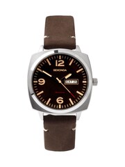 Sekonda Mens Airborne Black Leather Strap Watch - Image 1 of 12