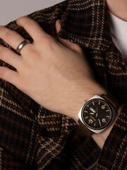 Sekonda Mens Airborne Black Leather Strap Watch - Image 11 of 12