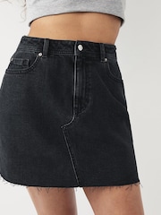 Black Hourglass Denim Mini Skirt - Image 2 of 7