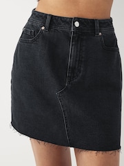 Black Hourglass Denim Mini Skirt - Image 3 of 7